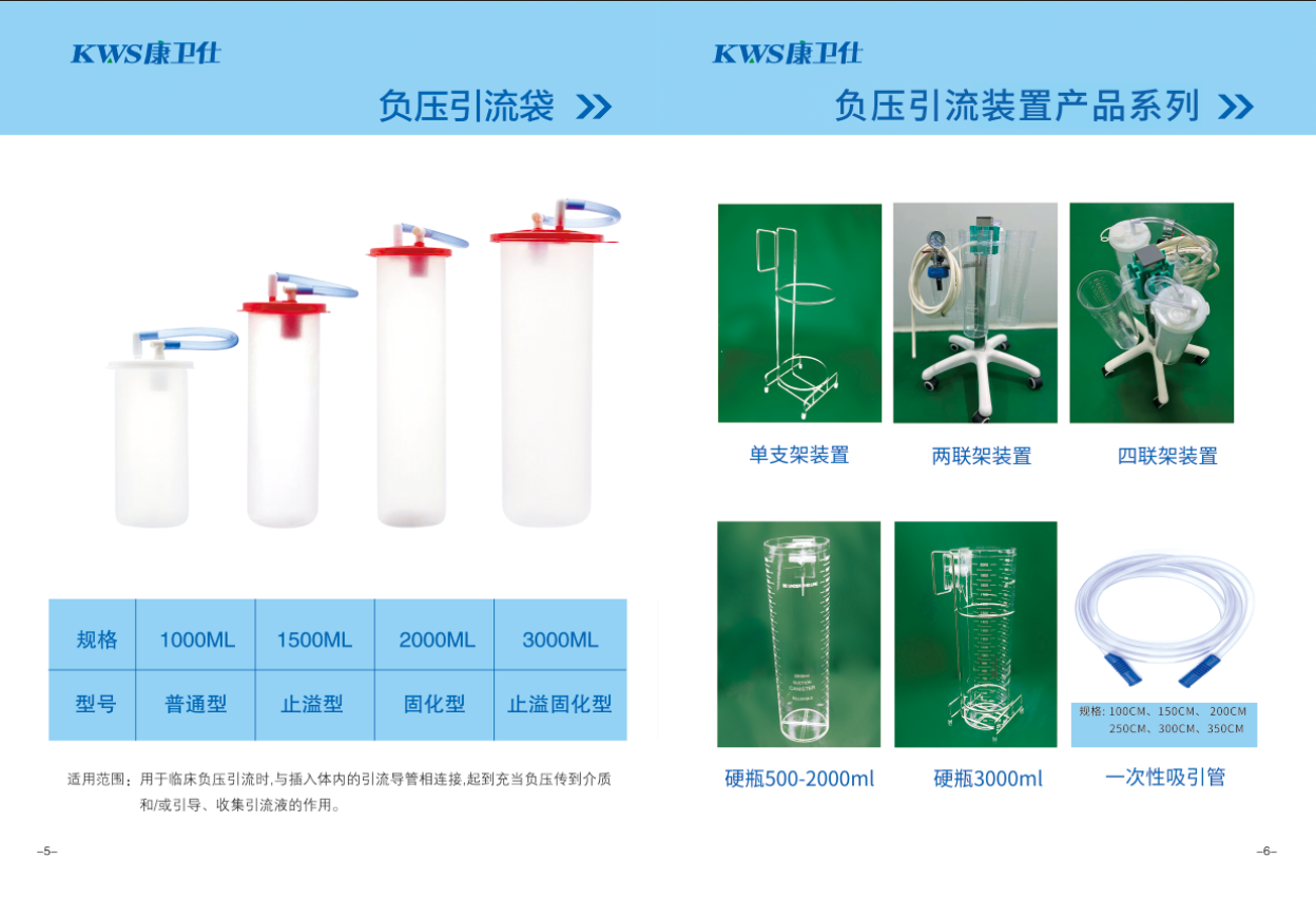 負(fù)壓引流袋、負(fù)壓引流裝置產(chǎn)品系列