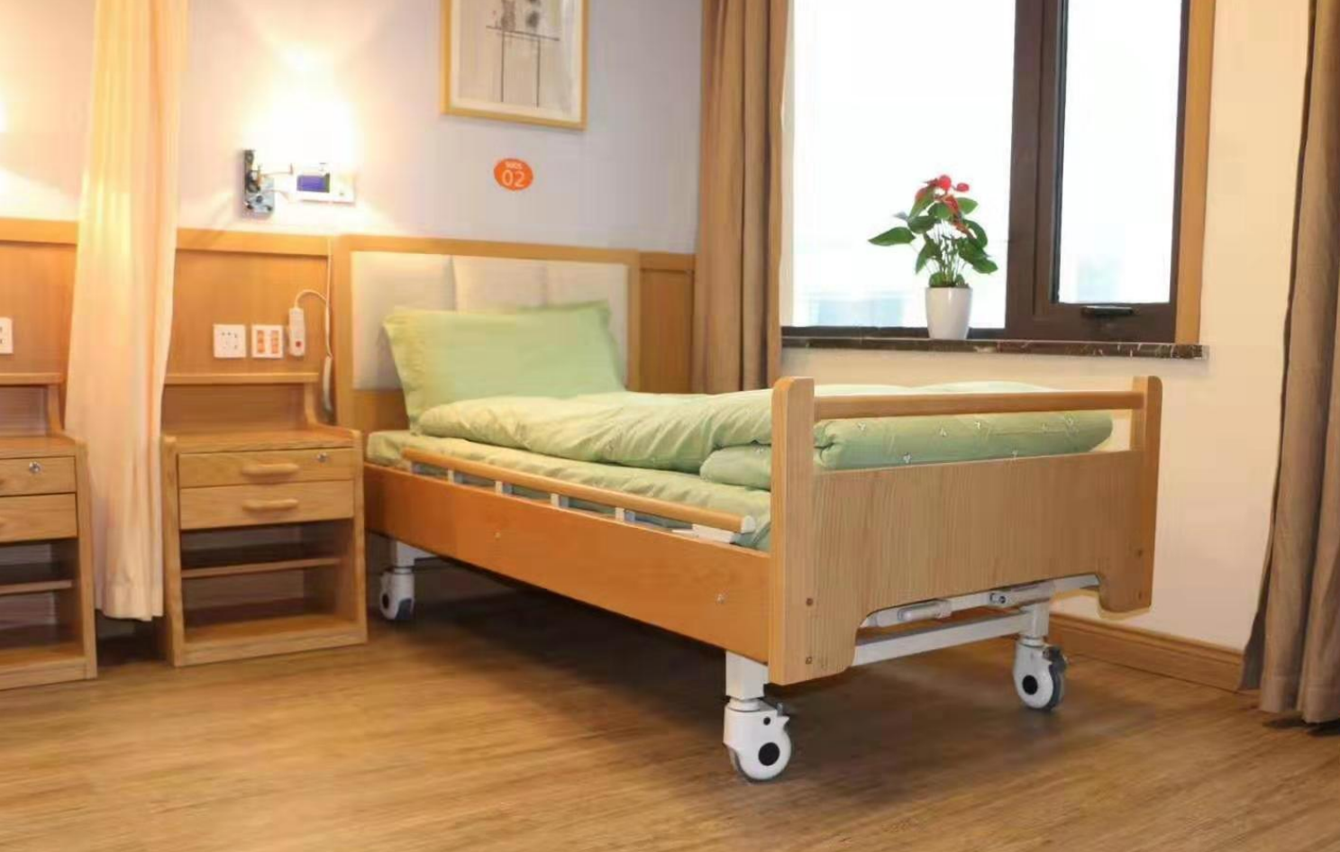 木包圍雙搖護(hù)理床